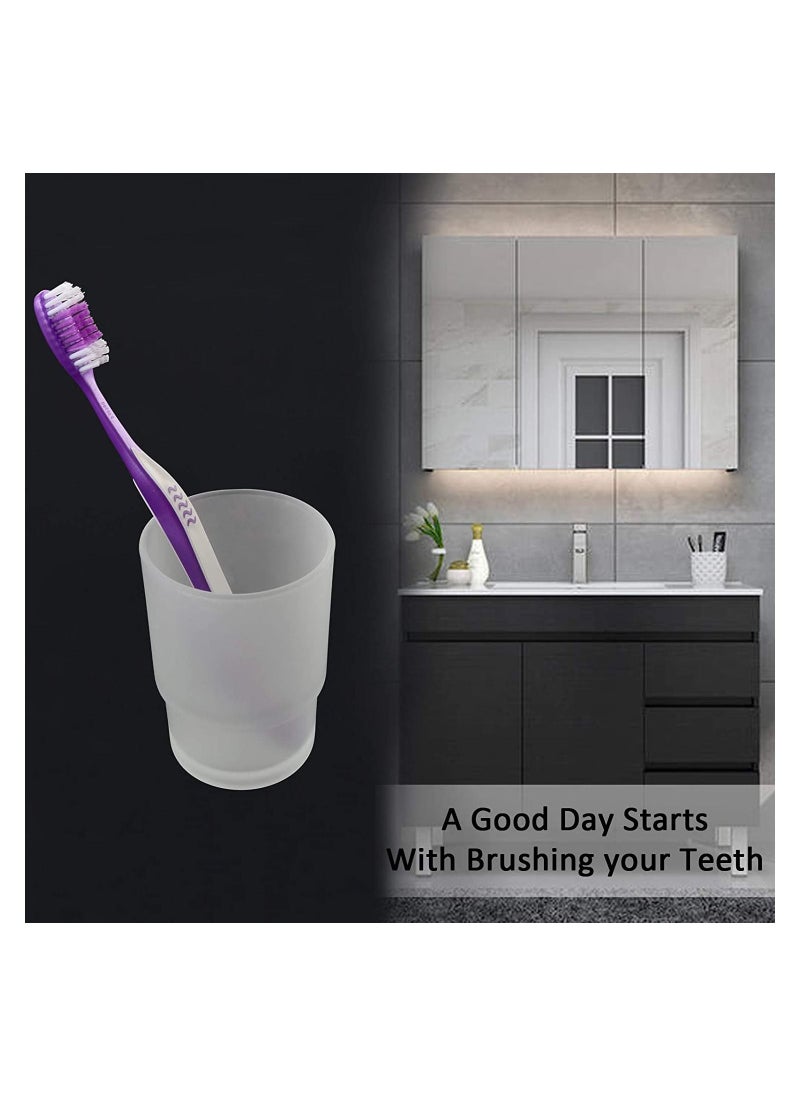 Generic - Frosted Glass Tumbler, Thick Glass Cup Replacement, Bathroom Toothbrush and Toothpaste Holder, Water Glasses, Bathroom Cup, Tumbler Cup, Rinsing Glass Cup, Drinkware Glassware - Image 1