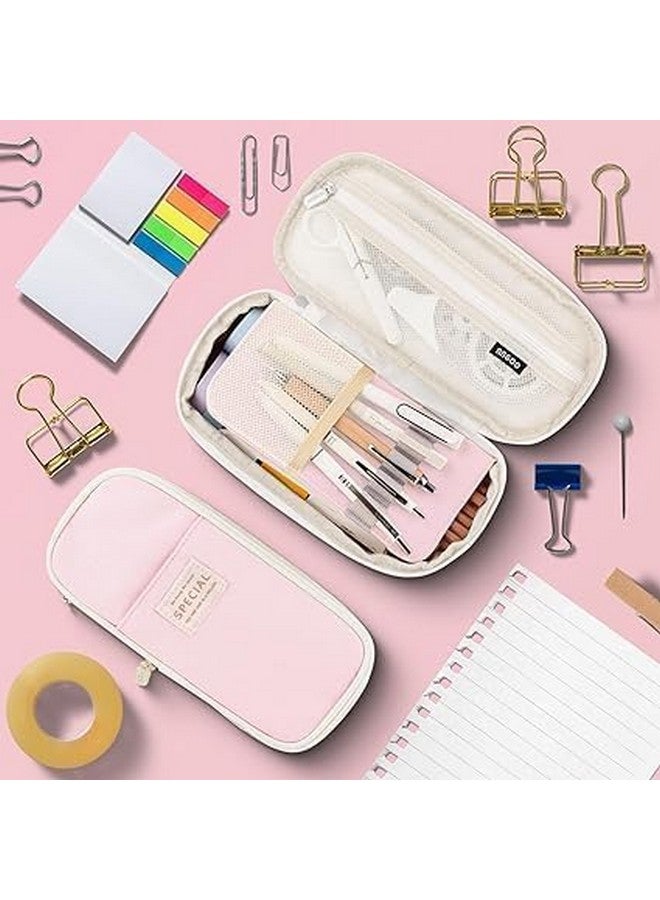 DROPOSALE Big Pouch Pen Keep Your Writing Essentials Organized and Visible Best for Student Exams Pack of 1 (Big Pink) - Image 3