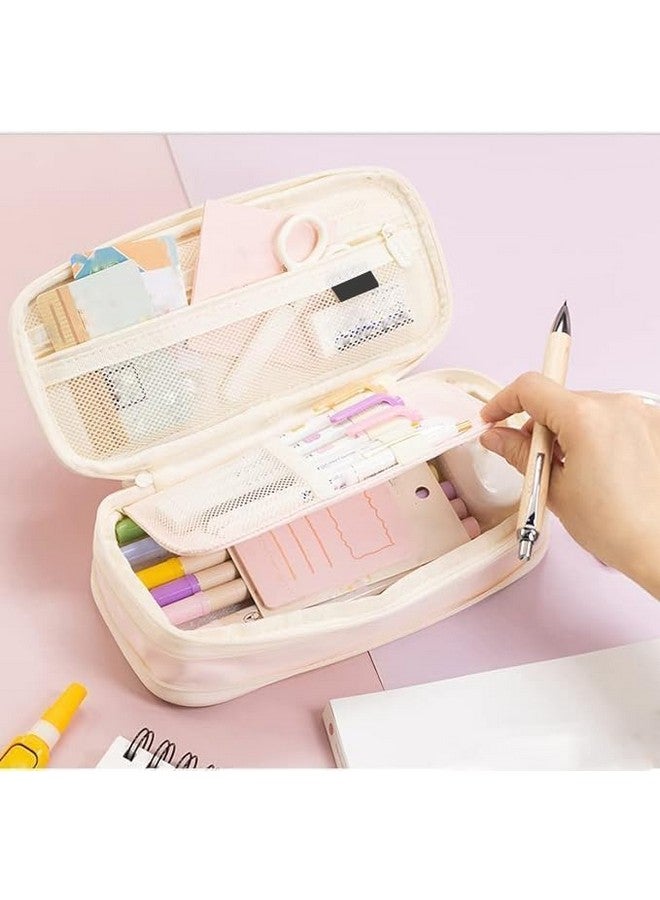 DROPOSALE Big Pouch Pen Keep Your Writing Essentials Organized and Visible Best for Student Exams Pack of 1 (Big Pink) - Image 2