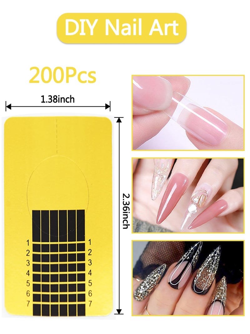 Namgznso Gold Horseshoe Polygel Nail Forms - 500 PCS, Acrylic & Gel Nails Art Guide Sticker for DIY Manicure Design - Image 5