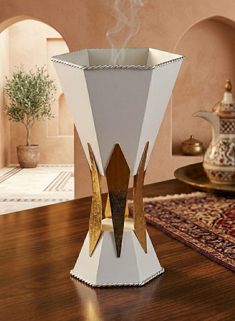 Luxury Geometric Hourglass Incense Burner for Bakhoor and Oud - LC-604S - Image 1