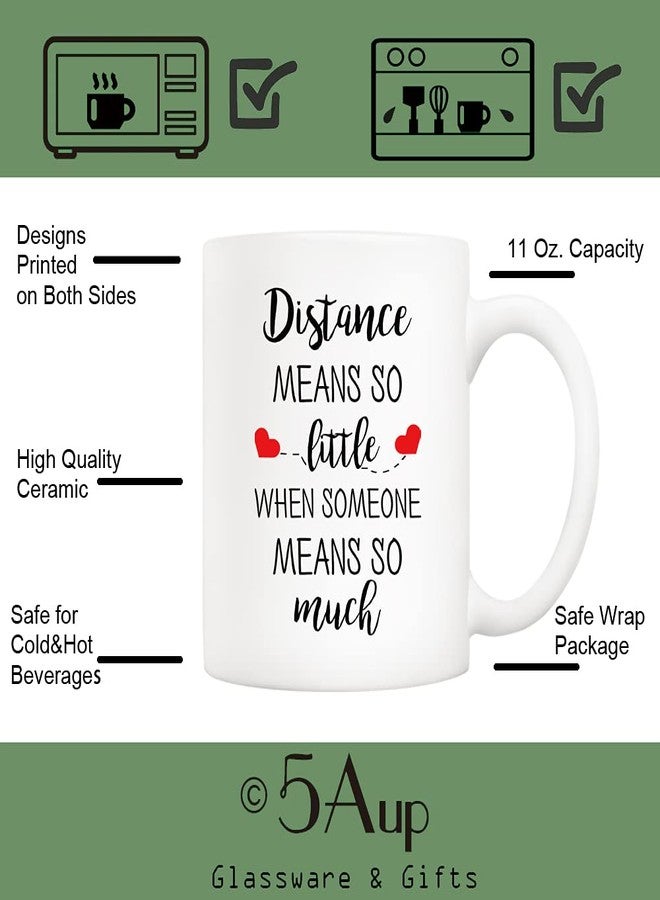 5Aup Distance Relationship Christmas Gifts for Long Distance Couples, Friends, and Family Coffee Mug, Distance Means So Little When Someone Means So Much Cups 11 Oz - Image 3