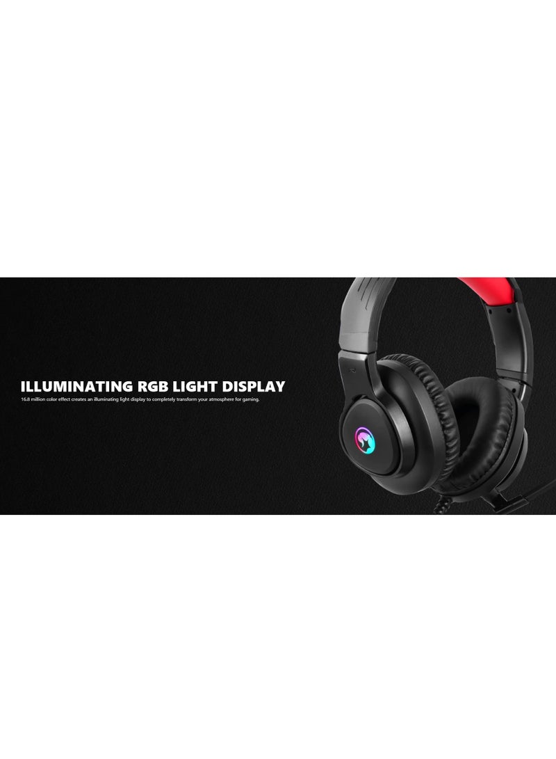 Marvo HG8958 RGB Gaming Headset - Stereo Surround Sound With Volume Control in Earcups  - Image 5