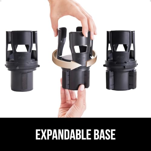 GORILLA GRIP Patent Pending Car Cup Holder Expander, Keeps Large Drink Cups Secure, Expands Fits Yeti, HydroFlask, Stanley 18 to 48oz Large Water Bottles, Coffee Mug, Adjustable Arms Insert, Black - Image 5