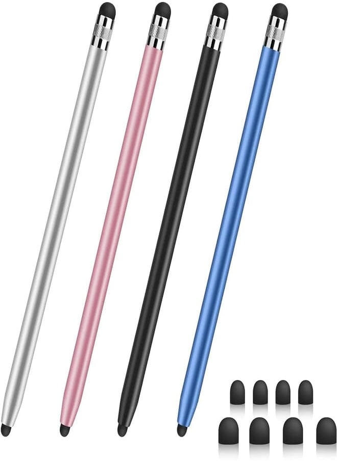 FASHION MANIA - fashion mania 4 Pack 2 In 1 Stylus Touch Screens High Sensitivity & Precision Stylus for iPhone/iPad Pro/Tablets/Samsung/Galaxy/PC - Image 1