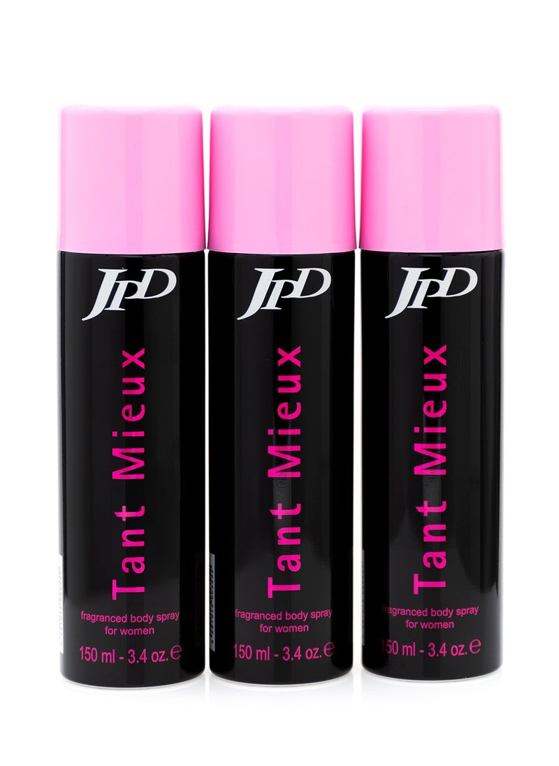 Jean Paul Dupont Tant Mieux 3Pcs Promo Pack Body Spray For Women 150ml  - Image 3