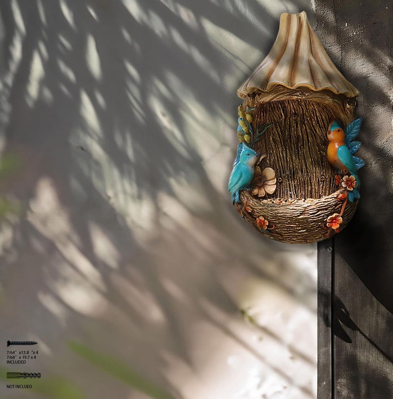 coonoe Fence Bird Feeder, Wall Mounted Bird Feeder, Pole Mounted Bird Feeder, Tree Face Bird Feeder, Garden Art Tree Decor Statues, Outdoor Wild Birdfeeder, Unique Patio Yard Art Gift Whimsical Bird Feeder - Image 4