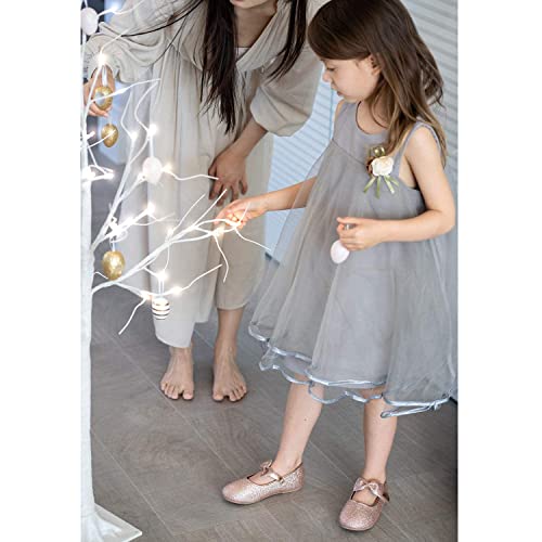 Felix & Flora Girls Mary Jane Flat Dress Shoe for Toddler Little Kid Party School (8 Toddler,Pink) - Image 2
