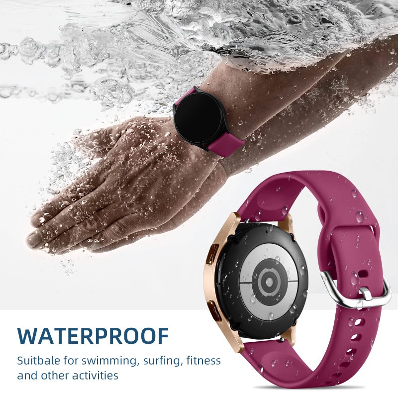 DaQin 10 Pack Bands Compatible with Samsung Galaxy Watch 7/6/5/4 40mm 44mm/Watch 6 Classic 43mm 47mm/Watch 5 Pro 45mm/Watch 4 Classic/Active 2 Band, 20mm Soft Silicone Sport Strap Wristbands Women Men - Image 4