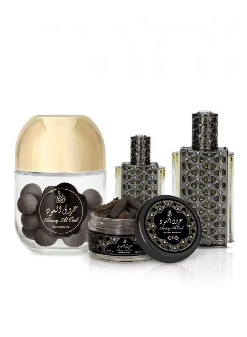 الرحاب معمول وبخور عطر ودهن عروق العود 30/60/15/100 جرام - Image 1