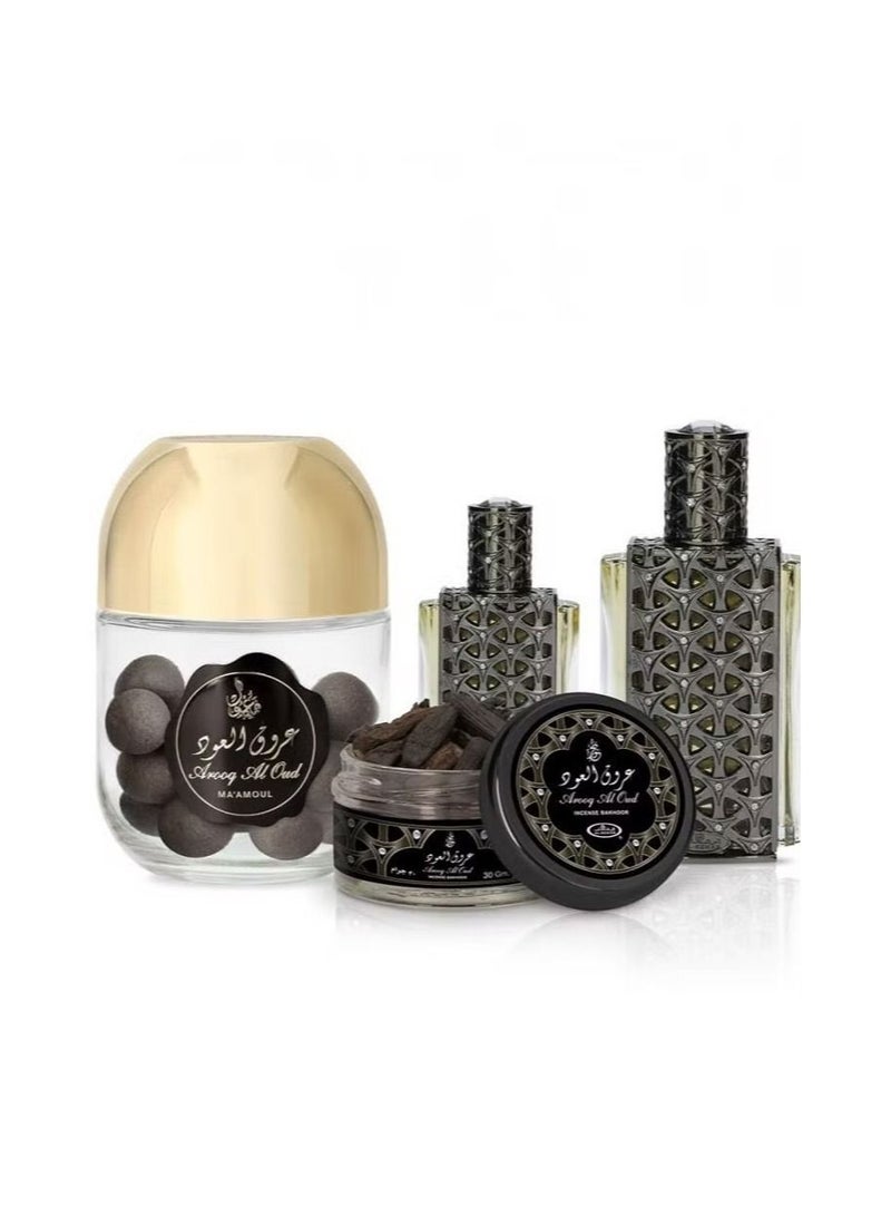 الرحاب معمول وبخور عطر ودهن عروق العود 30/60/15/100 جرام - Image 2