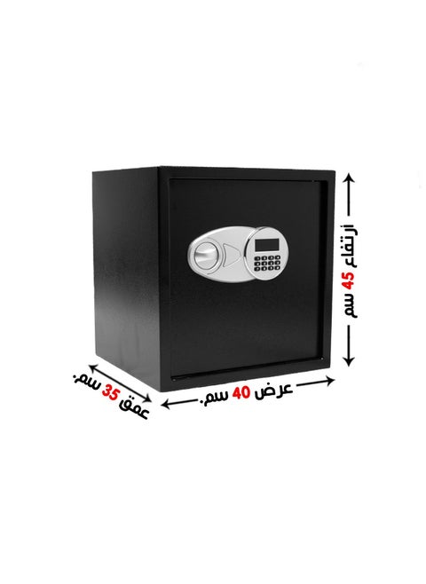 Luxury Fire-Resistant Digital Security Safe With Electronic Number Pad And Lock And Physical  Key 45*40*35 CM