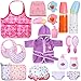Rotatingpals 21 Pcs Baby Doll Accessories Baby Doll Diaper Bag Set with Accessories Include Diaper Disappearing Milk Bottles Pacifier Bib Feeding and Caring Set for Boys Girls Birthday Gifts - Image 2