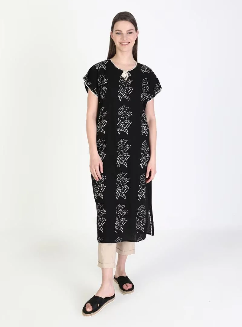 Eliş Şile Bezi Floral Print Dress