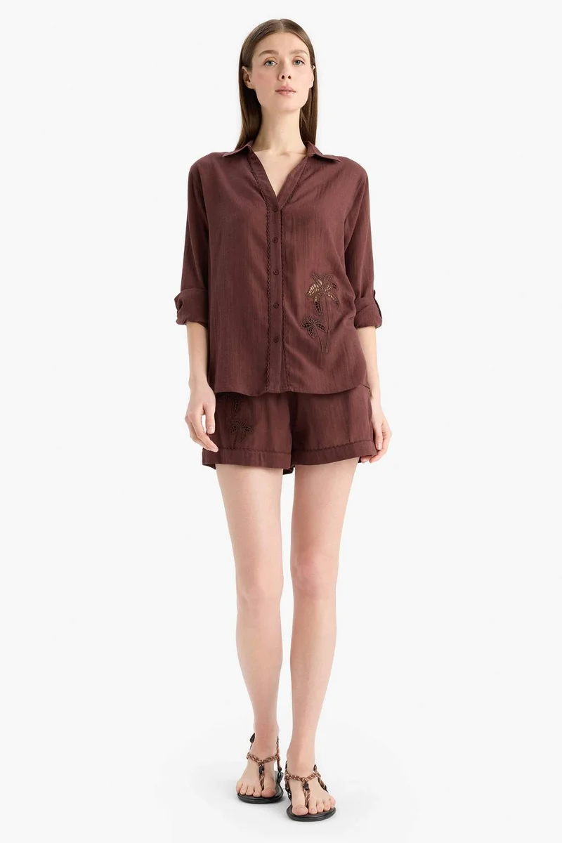 ديفاكتو Fall in Love Regular Fit Muslin Beachwear