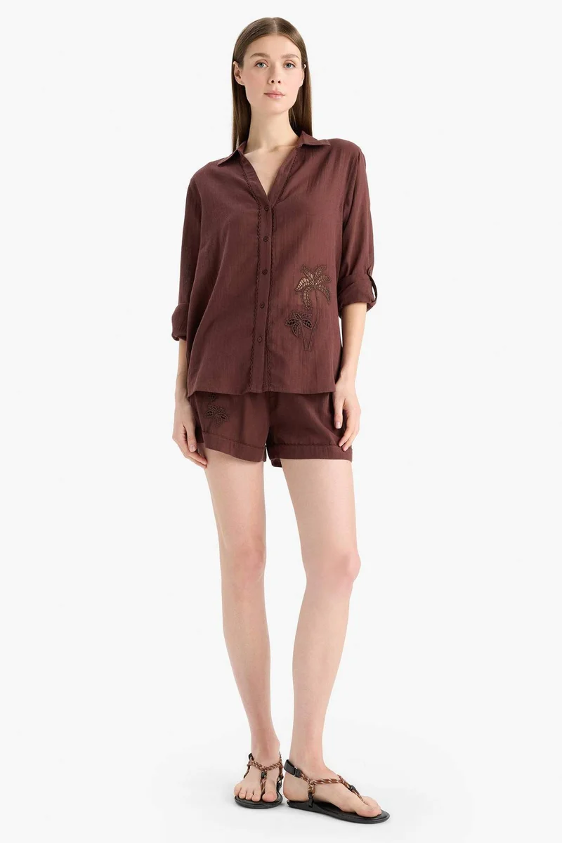 ديفاكتو Fall in Love Regular Fit Muslin Beachwear