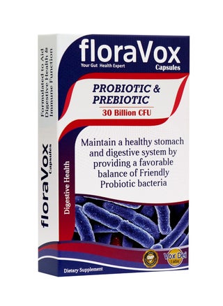 Floravox Capsules - Your Gut Health Expert | Probiotic & Prebiotic | 30 Billion CFU | Supports Healthy Digestion & Stomach Balance | 30 Tablets - pzsku/ZA578A8147BAB6D41F7AFZ/45/_/1731748744/e9da0b3e-0275-4d8c-a1a9-907efa2a6e73