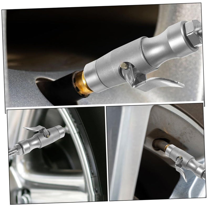 Patkau 2Pcs Self Locking Tire Air Chuck Quick Connect Copper Inflator Nozzle - Image 4