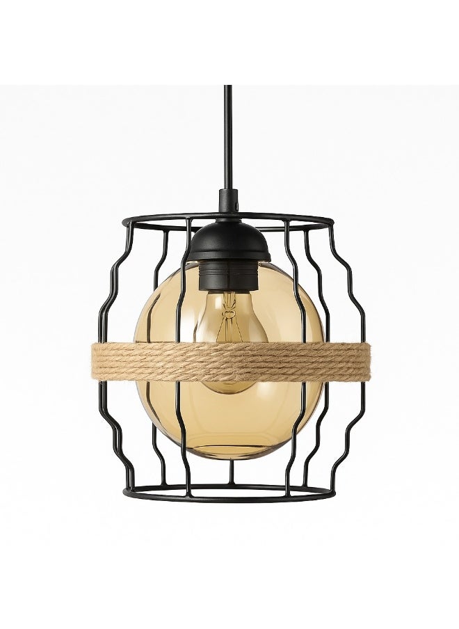 Generic Industrial-design pendant chandelier with warm lighting and a black metal base for modern offices and homes - Kora Shraih - 1016  - Image 1