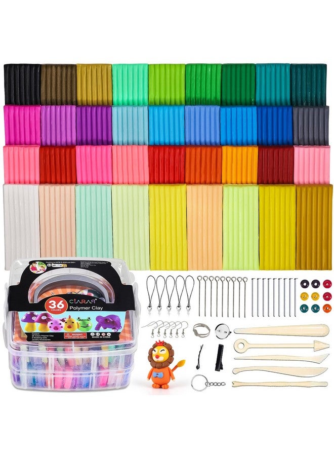 CiaraQ Polymer Clay 36 Colors, Modeling Clay Starter Kits For Kids, Oven Baked Model Clay With Sculpting Tools, Safe And Non-Toxic, Great For Children And Artists - Image 1