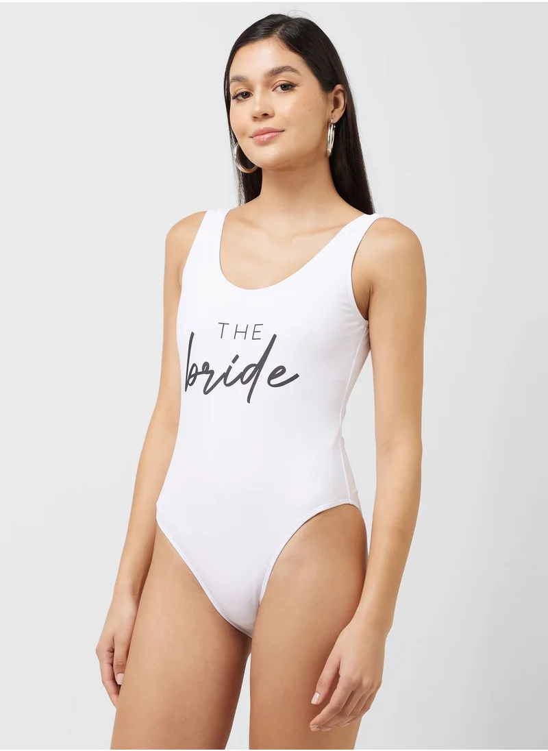 Ginger Ray Swimsuit - The Bride - White - M