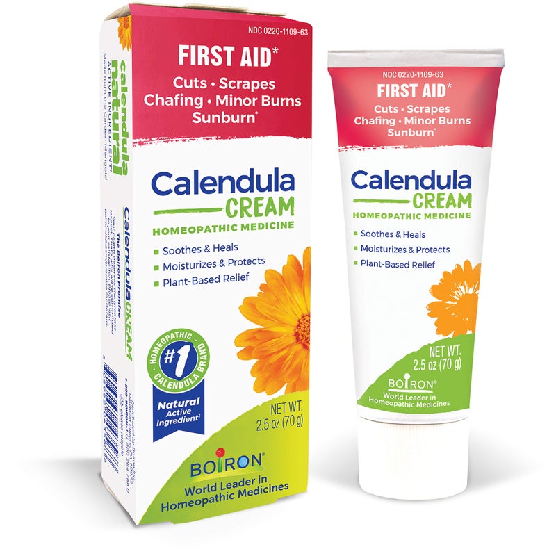 Boiron Calendula Cream for First Aid, Minor Burns, Cuts, Scrapes, Insect Bits and Sunburn - 2.5 oz - Image 1
