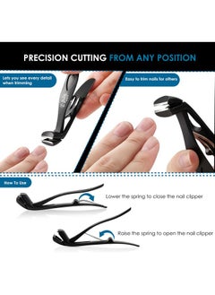 Beauté Secrets Beauté Secrets Large Nail Clippers 4 times wider jaw opening Nail Cutter, 9mm wide with a 7-shape angled head for precision trimming (BS-PNT-515)  - Image 5