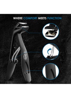 Beauté Secrets Beauté Secrets Large Nail Clippers 4 times wider jaw opening Nail Cutter, 9mm wide with a 7-shape angled head for precision trimming (BS-PNT-515)  - Image 2