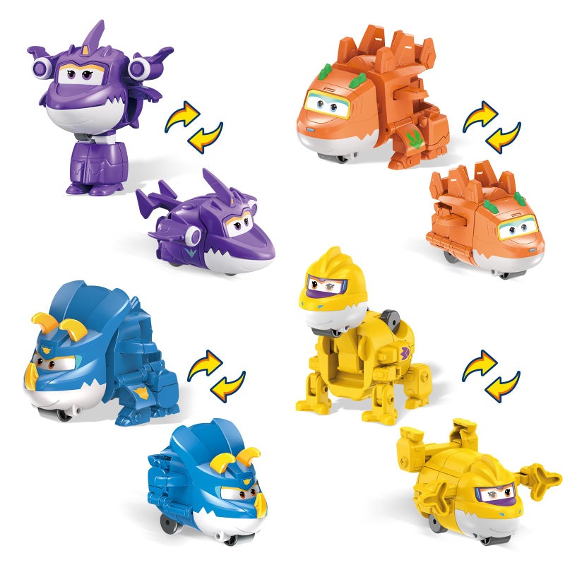 Super Wings - 5' Transforming Donnie Airplane Toys Vehicle Action Figure Plane to Robot,Suitable 3 4 5 year old Kids Fun Flying Toy Plane for Preschool Play and Birthday Gifts,Yellow price in