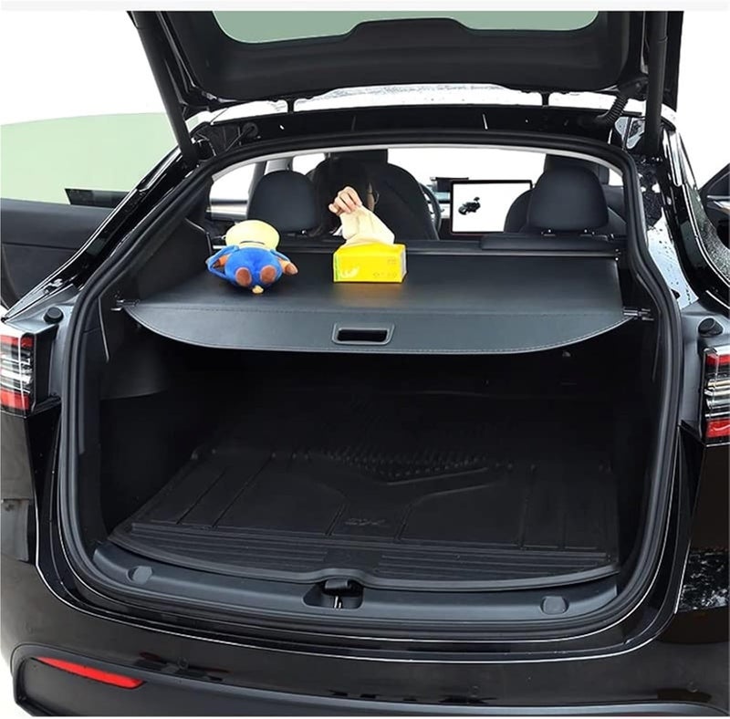 QASULER Retractable Car Trunk Parcel Shelf Cover for Tesla Model Y - Image 3