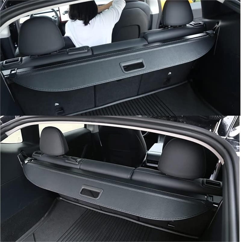 QASULER Retractable Car Trunk Parcel Shelf Cover for Tesla Model Y - Image 2
