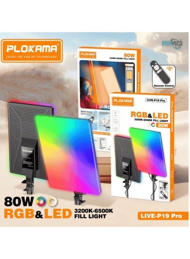 PLOKAMA P19 Pro RGB Panel Light Multi Color Remote Control High Brightness - Image 1