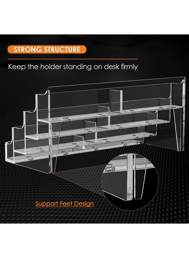 MaxGear Acrylic Business Card Holder For Desk Multiple Business Card Holders, Business Card Stand Business Card Display Holder, Clear Plastic Business Card Holder Display Office, 8 Pocket - Image 5
