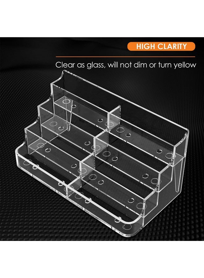 MaxGear Acrylic Business Card Holder For Desk Multiple Business Card Holders, Business Card Stand Business Card Display Holder, Clear Plastic Business Card Holder Display Office, 8 Pocket - Image 2