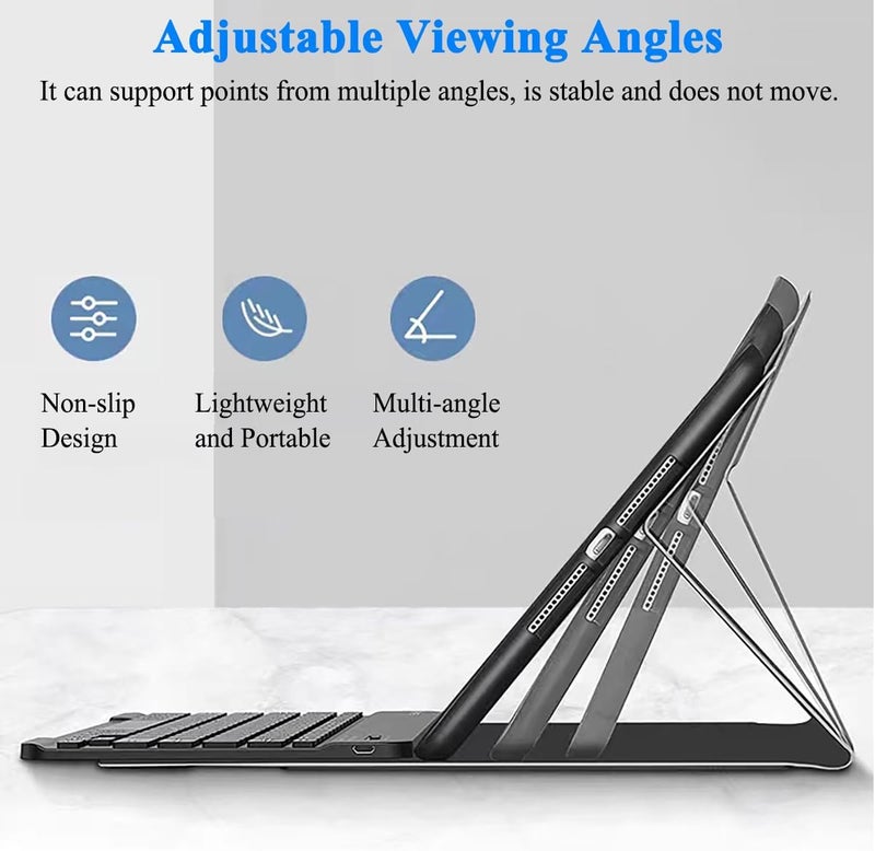 آرترابيت 【عربي وإنجليزي】 غطاء لوحة المفاتيح مع ماوس لـ Honor Pad X9a 11.5 بوصة (طراز 2025)، مغناطيسي قابل للفصل قابل للشحن، غطاء لوحة مفاتيح بلوتوث مع ماوس بلوتوث لاسلكي، تعديل 3 زوايا - Image 4