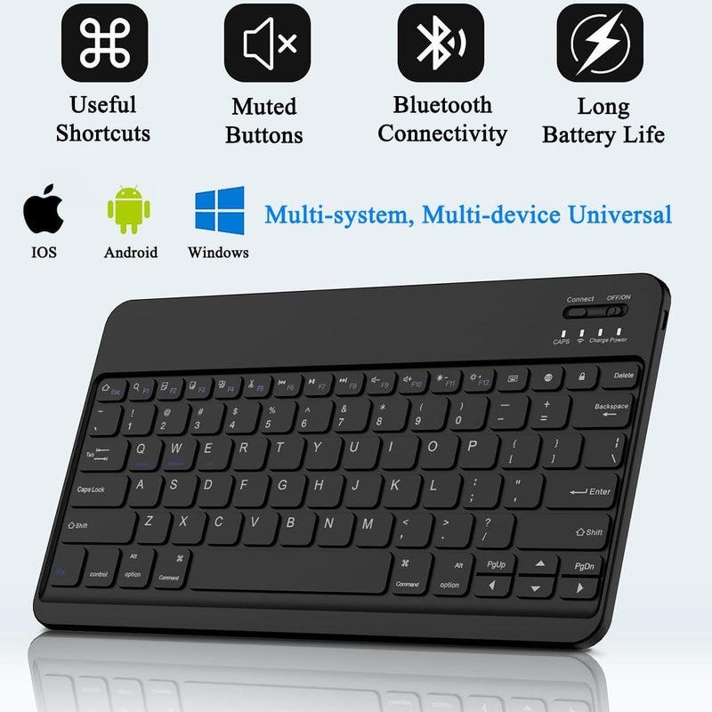آرترابيت 【عربي وإنجليزي】 غطاء لوحة المفاتيح مع ماوس لـ Honor Pad X9a 11.5 بوصة (طراز 2025)، مغناطيسي قابل للفصل قابل للشحن، غطاء لوحة مفاتيح بلوتوث مع ماوس بلوتوث لاسلكي، تعديل 3 زوايا - Image 3