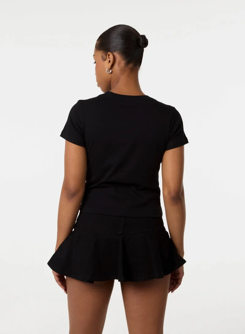 Pink Vanilla Embellished Cut Out Heart Top