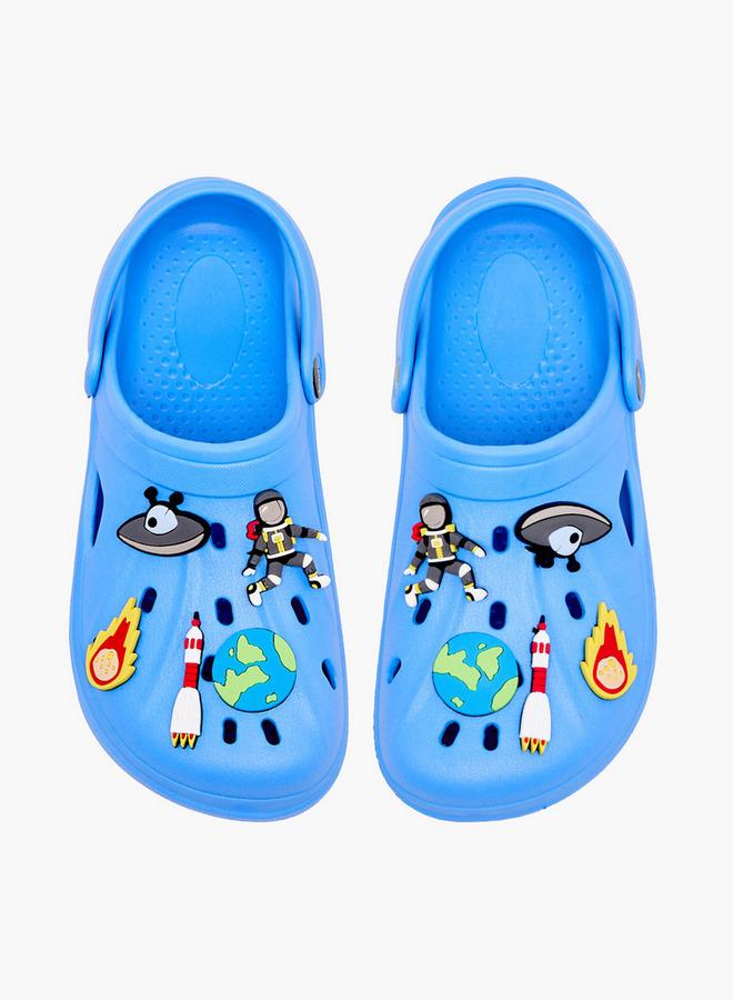 Aqua Boys Space Jibbitz Clogs - Image 2