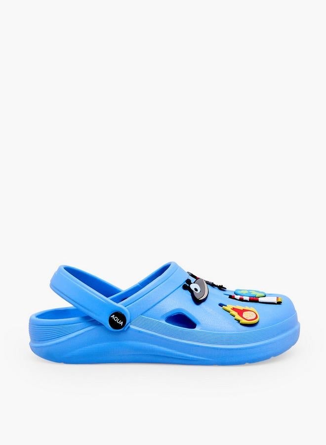 Aqua Boys Space Jibbitz Clogs - Image 3