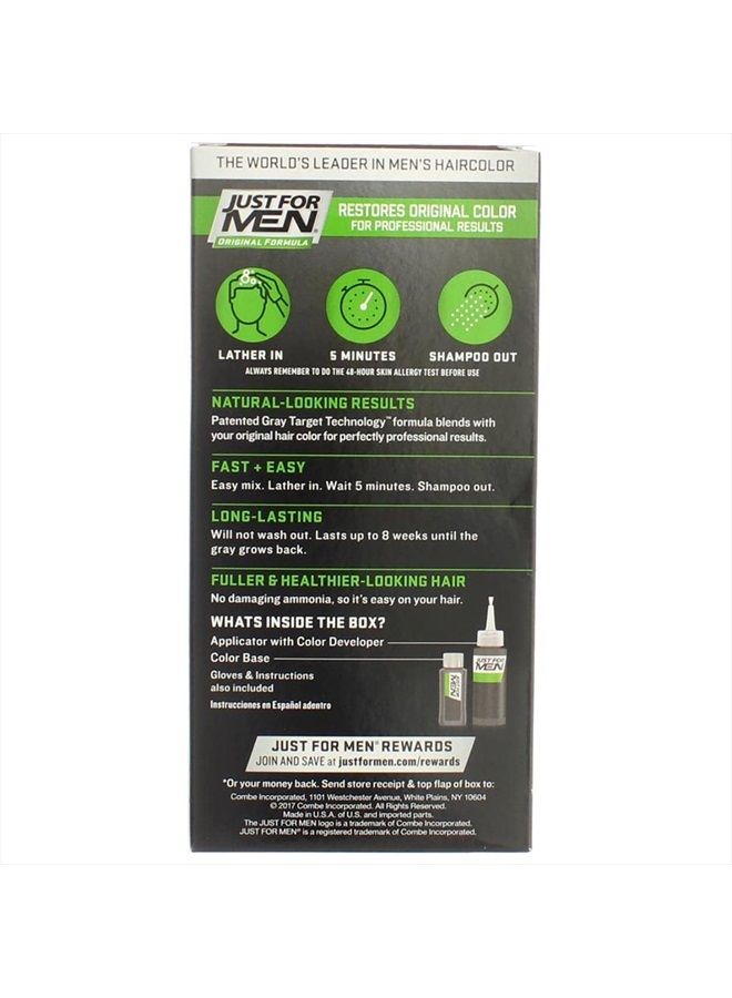 Just For Men شامبو للرجال بلون أسود حقيقي (علبة من 6) - Image 3