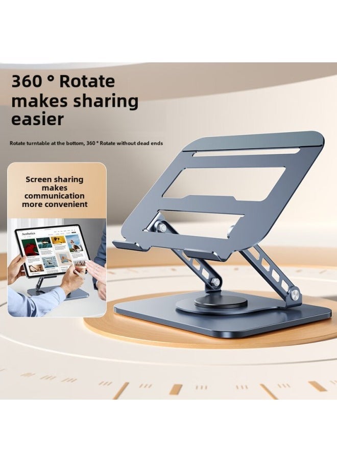 All-metal 360-degree Rotating Laptop Bracket Suspended Heat Dissipation Desktop Heightening Flat Support Bracket Wholesale-color: Universal For Tablets/laptops - All Metal - Image 5