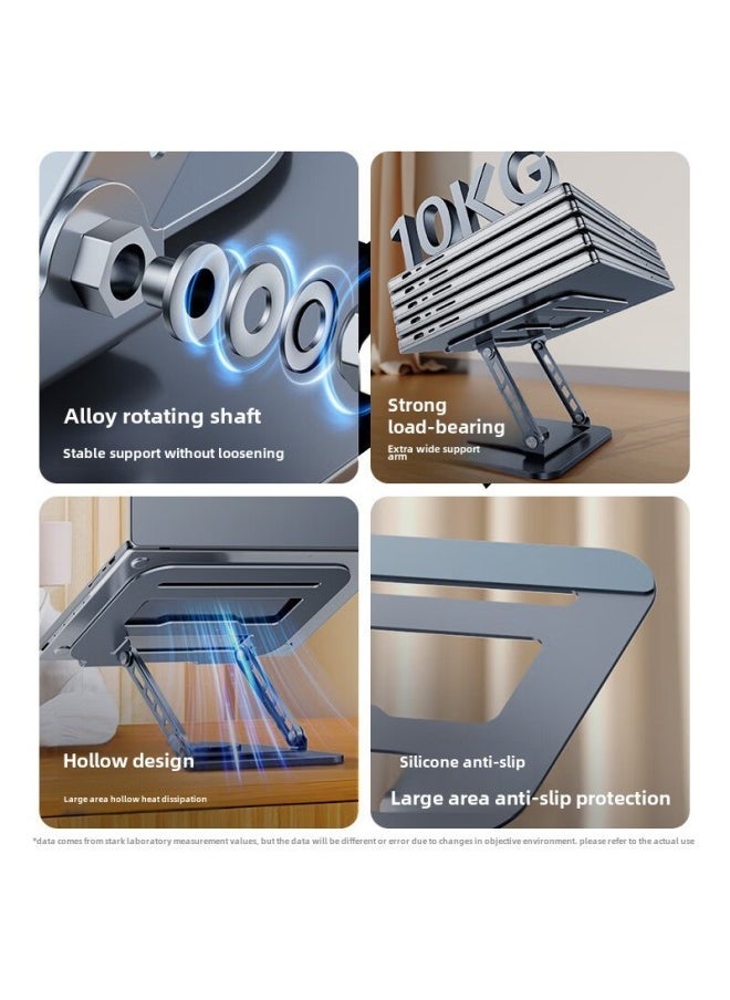 All-metal 360-degree Rotating Laptop Bracket Suspended Heat Dissipation Desktop Heightening Flat Support Bracket Wholesale-color: Universal For Tablets/laptops - All Metal - Image 3