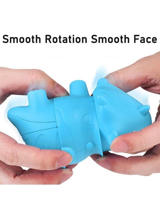 كيديتوس مكعب السرعة كيديتو ديناصور (ستيراكوصور) 2x2x3، لغز مكعب حيواني، لغز ديناصور ثلاثي الأبعاد، ألعاب تخفيف التوتر، ألعاب ألغاز للأطفال الصغار، ألعاب مونتيسوري للأطفال الصغار، أزرق - Image 2
