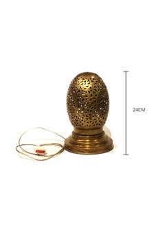 Antique Museum Moroccan Handmade Arabic Traditional Brass Table Lamp  - Image 2