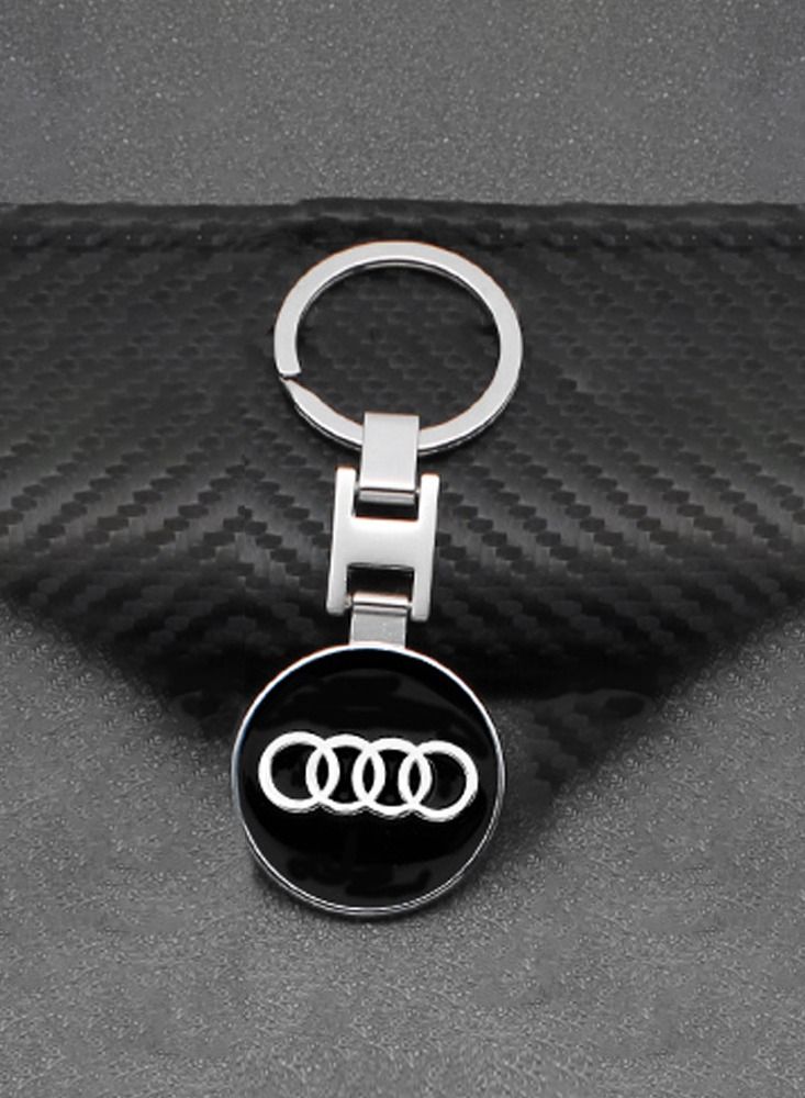 أودي سلسلة مفاتيح معدنية ثلاثية الأبعاد بشعار أودي مصنوعة من سبائك الزنك - Image 2