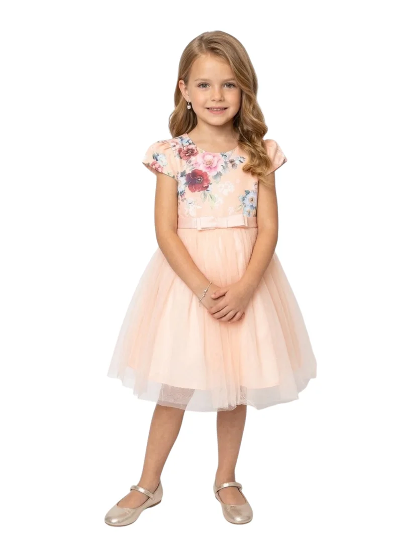 D'Daniela D'Daniela Flower Embroidery Tutu Dress Pink