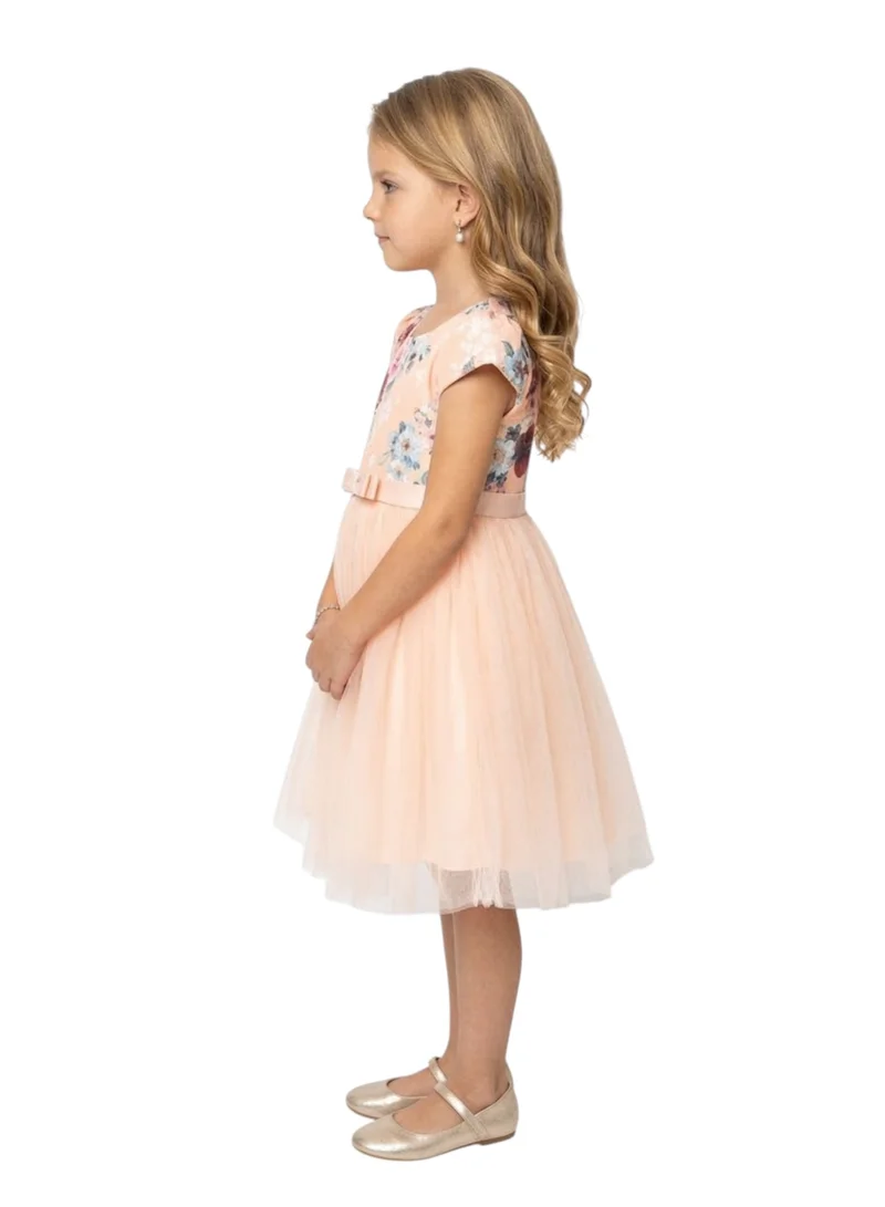 D'Daniela D'Daniela Flower Embroidery Tutu Dress Pink