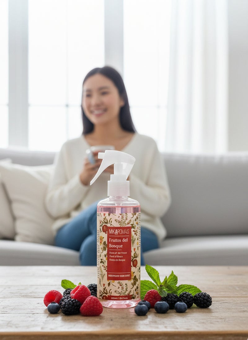 Mikaromas Room Spray  Forest Fruits, 250ml | Long-Lasting Home & Office Air Freshener | Sweet, Juicy & Fruity Berry Fragrance for Fresh, Inviting & Energizing Ambience - Image 5