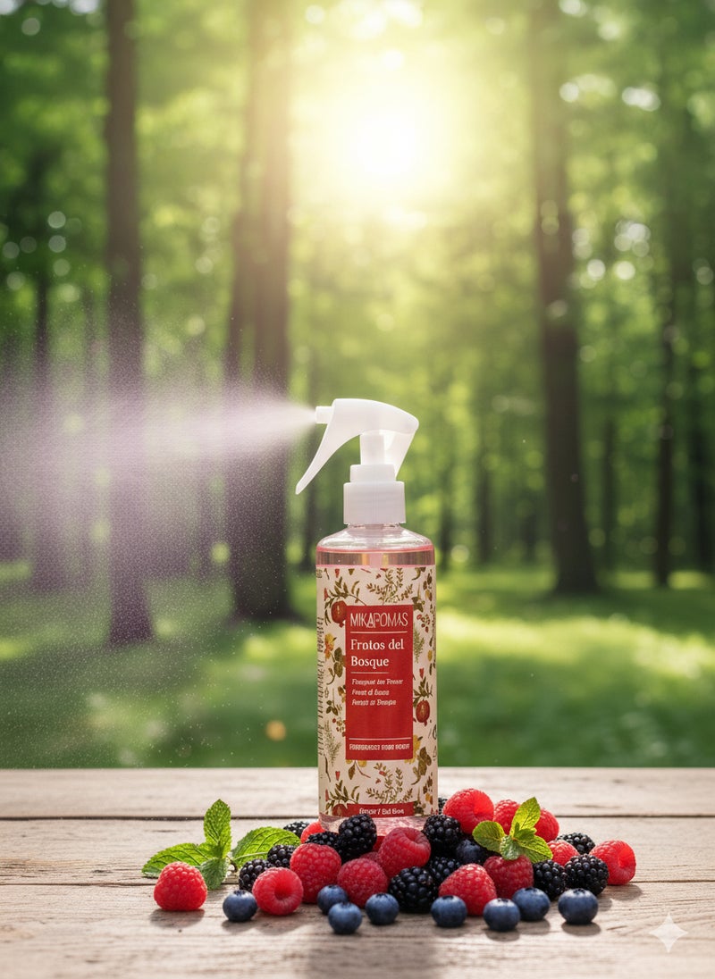 Mikaromas Room Spray  Forest Fruits, 250ml | Long-Lasting Home & Office Air Freshener | Sweet, Juicy & Fruity Berry Fragrance for Fresh, Inviting & Energizing Ambience - Image 3