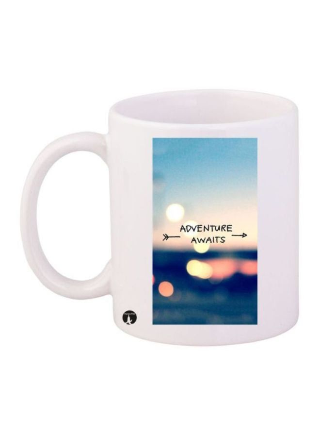 RKN English Phrases Printed Coffee Mug White/Blue/Black - Image 2